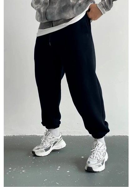 2ip Şardonlu Paça Lastikli Kışlık Unisex Eşofman Altı