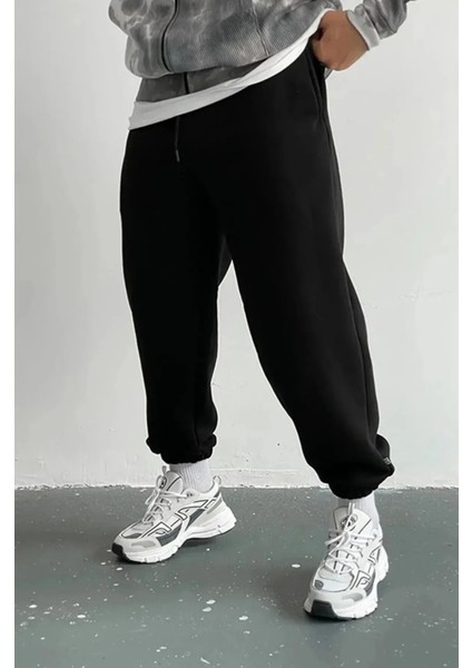 2ip Şardonlu Paça Lastikli Kışlık Unisex Eşofman Altı modelleri