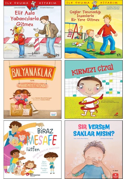 / Elif Asla Yabancılarla Gitmez + Çağlar Tanımadığı Insanlarla Bir Yere Gitmez + Balyanaklar Için Mahremiyet Kitabı + Kırmızı Çizgi + Biraz Mesafe Lütfen + Sır Versem Saklar Mısın? / 6'lı