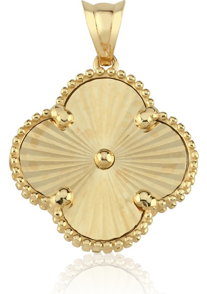 Altın Yonce Cleef Kolye Ucu