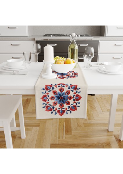 Dijital Baskılı Runner - Nakış Desenli - 140X40 cm modelleri