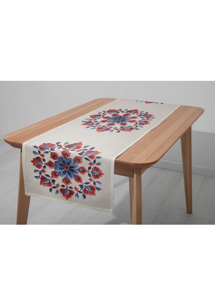 Dijital Baskılı Runner - Nakış Desenli - 140X40 cm fırsatları