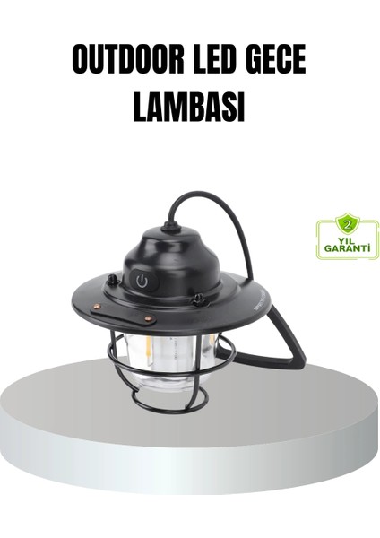 Bfs Retro Kamp Lambası Su Geçirmez Taşınabilir Gece Işığı Uzun Pil Ömürlü