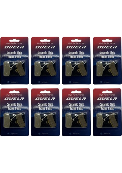 Scooter 4 Piston Seramik Nutt [8ÇİFT] Fren Balatası - Dualtron Thunder 3 / x Limited Uyumlu - Saint D03S Muadili Uyumlu M13