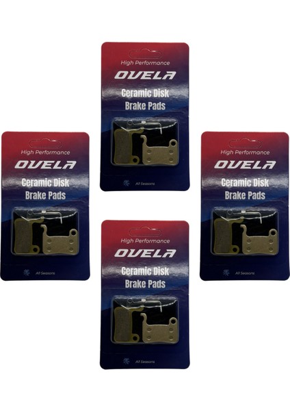 Elektrikli Bisiklet & Scooter Seramik [4ÇİFT] Fren Balatası Kancalı ( H1 / Rks MJ1/TNT5/MX25 ) Uyumlu M09