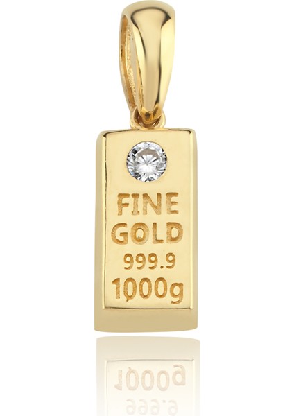 Small Taşlı Külçe Kolye Ucu