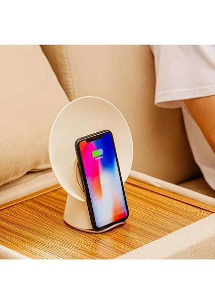 Ay Işığı Gece Işığı Kablosuz Şarj Ses Akıllı Ev Çalar Saat Bluetooth Küçük Hoparlör fiyatları