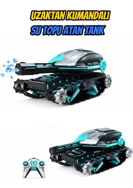 Su Topu Atan Şarjlı 360° 2.4 Ghz Uzaktan Kumandalı Paletli Rc Tank
