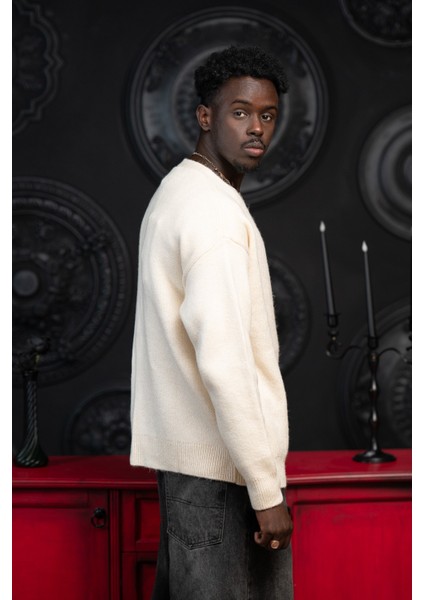 Oversize V Yaka Düğme Kapamalı Salaş Model Hırka fırsatları