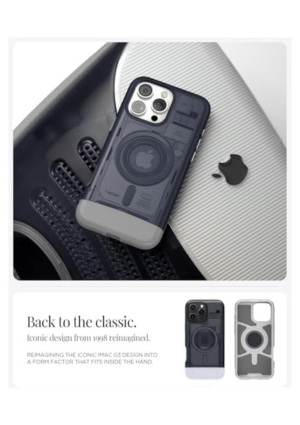 16 Pro Kılıf C1 Hava Kanalı Teknolojisi™ Askeri Sınıf Koruma Magfit Graphite Tasarım Kapak - ACS08152 modelleri