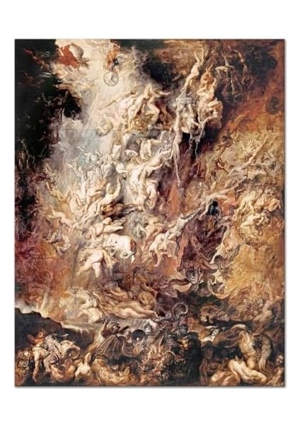 Peter Paul Rubens Asi Meleklerin Düşüşü Hıqu Kanvas Tablo (46 x 60 Cm) fiyatları