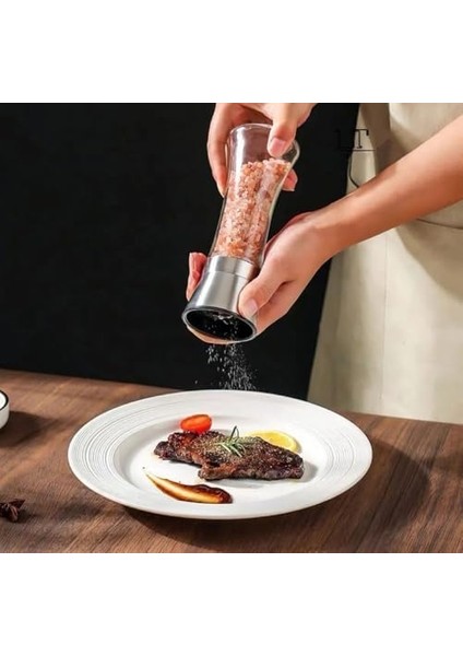 Paslanmaz Çelik Kapaklı Cam Gövdeli Değirmeni Seti 2&apos;li 19 cm fiyatları