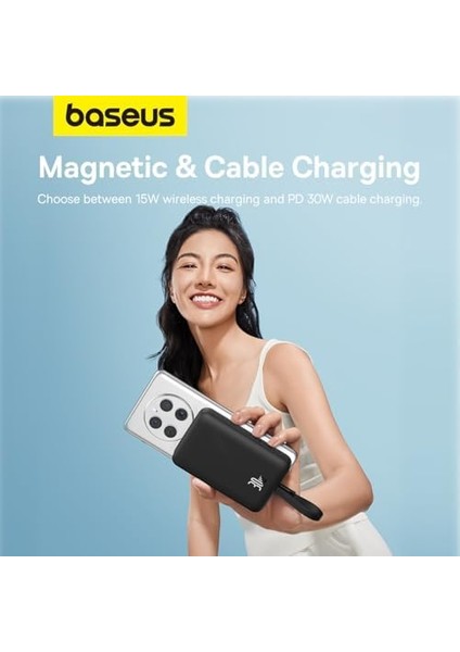 Mini Type-C Kablolu Powerbank 10.000 Mah 30W-SIYAH fiyatları