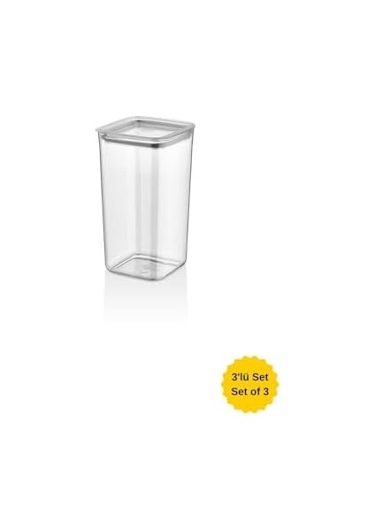 Ahmet Kare Saklama Kabı 3 x 1200 Ml, Şeffaf fiyatları