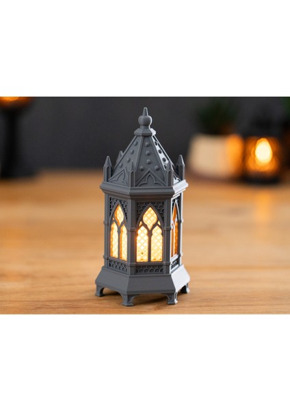 Mini Gotik Feneri (Tea Light Hediyeli) modelleri