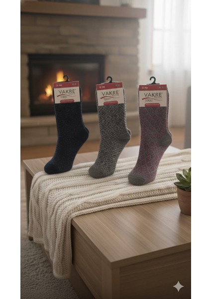 Kadın Kışlık Çorap 3'lü Paket Asorti