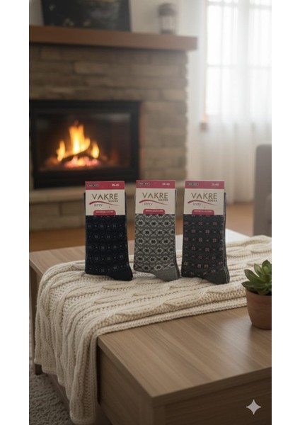 Kadın Kışlık Çorap 3'lü Paket Asorti fiyatları