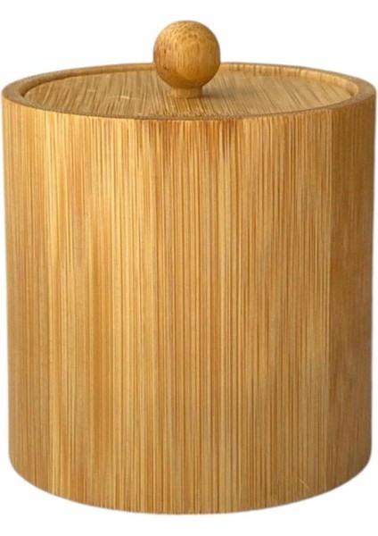 - Kapaklı Yuvarlak Ahşap, Koku Yapmaz, Şekerlik ve Tuzluk (8 Cm)