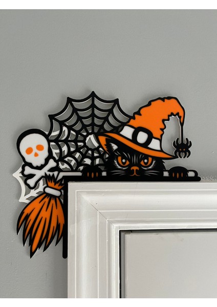 Halloween Cat Kapı Üstü Köşe Dekoru fiyatları