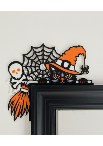 Halloween Cat Kapı Üstü Köşe Dekoru modelleri