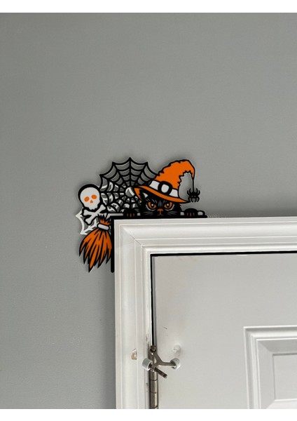Halloween Cat Kapı Üstü Köşe Dekoru fırsatları