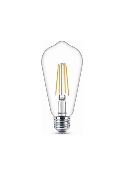 LED 60W ST64 Filament Ampul, 2700K Sarı Işık, E27 Normal Duy, Dim Edilmez modelleri