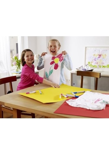 17 Funtastıcs Textıle Fun Çocuklar Için Tekstil - Sarı,, Mavi, Kırmızı, Yeşil - 5&apos;li Seti - 2-3 mm Yuvarlak Uç modelleri