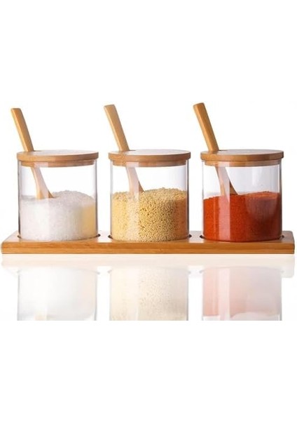 Bambu 3&apos;lü Cam, Borasilikat, 3&apos;lü Seti - Şık ve Fonksiyonel Bambu Mutfakta Düzeni ve Lezzeti Bir Arada Yaşayın! fiyatları