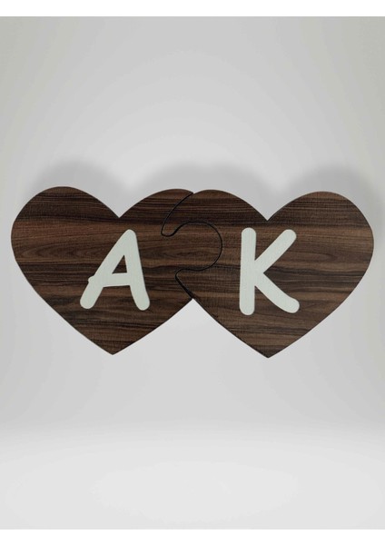 K Harfi (Sağ Parça) – Ahşap Puzzle Kalp Harf Magnet – Buzdolabı Süsü – Ikili Uyumlu (KOD:1016) modelleri