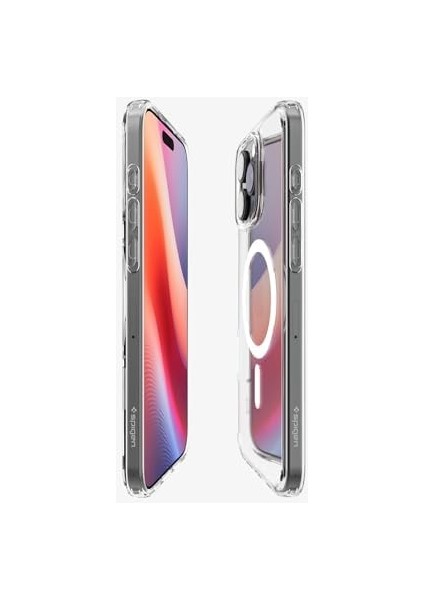 16 Pro Ince Kılıf Crystal Sararma Karşıtı Duraclear™ Hava Kanalı Teknolojisi™ Askeri Sınıf Koruma Magfit Şeffaf Kapak - ACS08162 modelleri