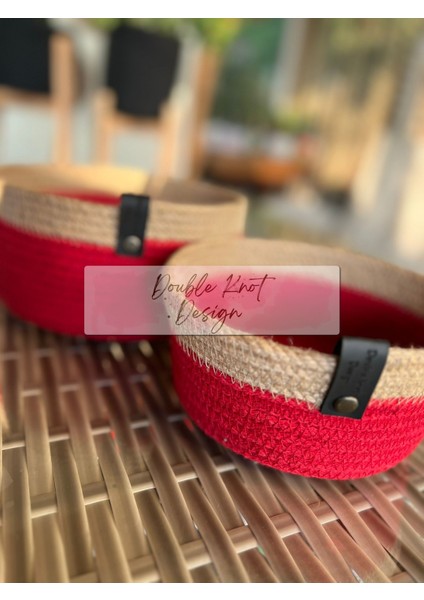 2li Organizer Tress Çok Amaçlı Düzenleyici Sepet Hasır Jüt