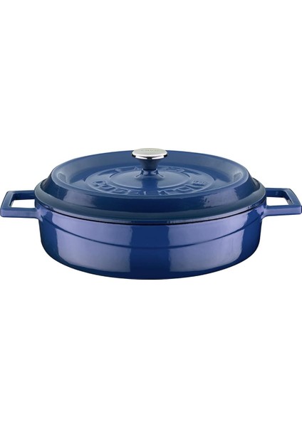 Döküm Çok Amaçli Yayvan Tencere Çap(Ø) 24 cm - Mavi