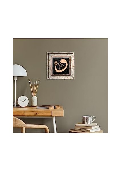 Vav Taş Duvar Tablosu - Çerçeveli Taş Tablo - Dekoratif Duvar Sanatı - Modern Ev ve Ofis Duvar Dekoru T1-122 modelleri