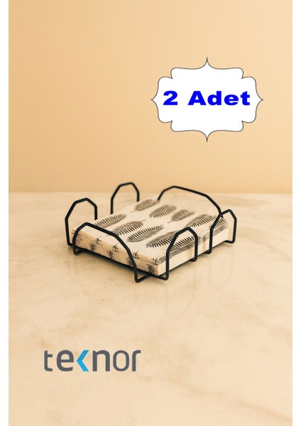 2'li Özel Tasarım Kare Peçetelik