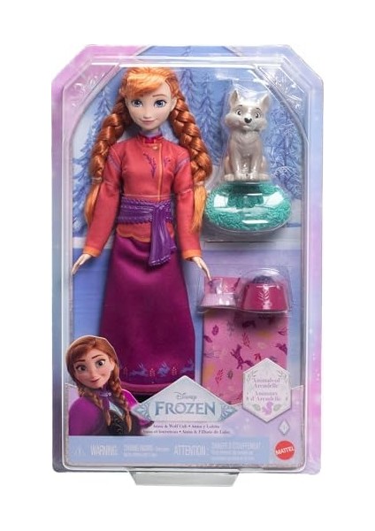 Karlar Ülkesi Anna Bebek ve Yavru Kurt Figürü, Yavru Kurdun Yatağı ve Battaniyesi Dahil 4 Aksesuar, JFG17 modelleri