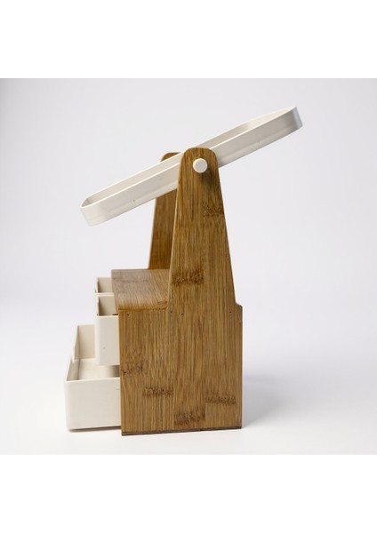 Çekmeceli Aynalı Organizer, Lüks Makyaj Takı Kutusu