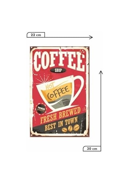 Kuşe Kağıt Duvar Posteri Coffe Retro DRTR0042 fiyatları