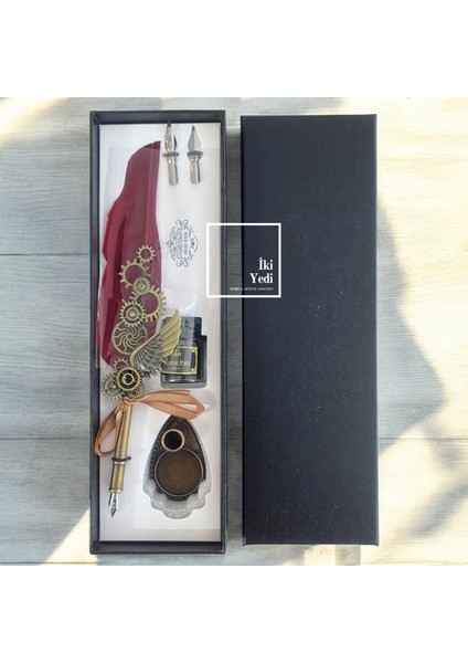 Monique Antik Divit Hokka Seti – Kaligrafi Yazı Takımı, Ofis Masa Üstü Aksesuar, Iş Hediyesi