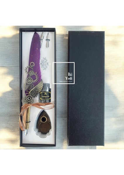 Monique Antik Divit Hokka Seti – Kaligrafi Yazı Takımı, Ofis Masa Üstü Aksesuar, Iş Hediyesi