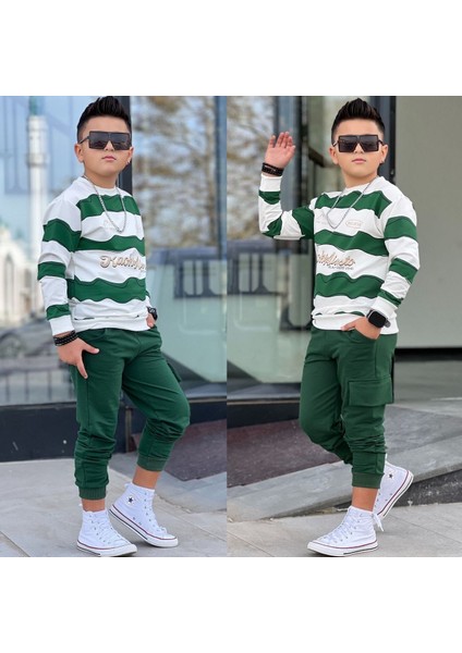 8/16 Yaş Erkek Çocuk Likralı Alt Üst Takım | Kışlık Çocuk Eşofman Takımı - Bayramlık