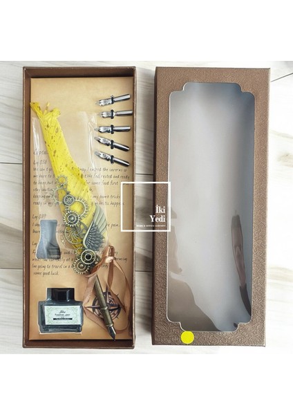 Monique Antik Divit Hokka Seti – Kaligrafi Yazı Takımı, Masa Üstü Aksesuar, Ofis Iş Hediyesi