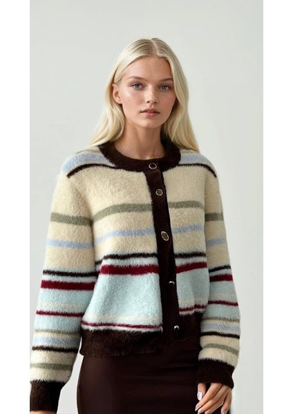 Çizgili Yumoş Hırka