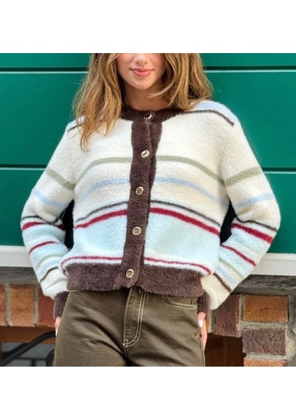 Çizgili Yumoş Hırka modelleri