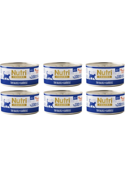 Ton Balıklı ve Karidesli Jöleli Tahılsız Yetişkin Kedi Konservesi 70 Gr. x 6 Adet