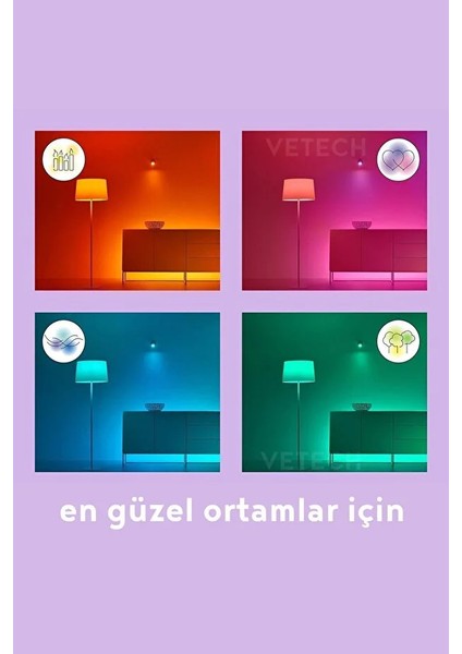 Akıllı Ampul Wi-Fi Tuya Destekli Rgb LED Lamba modelleri