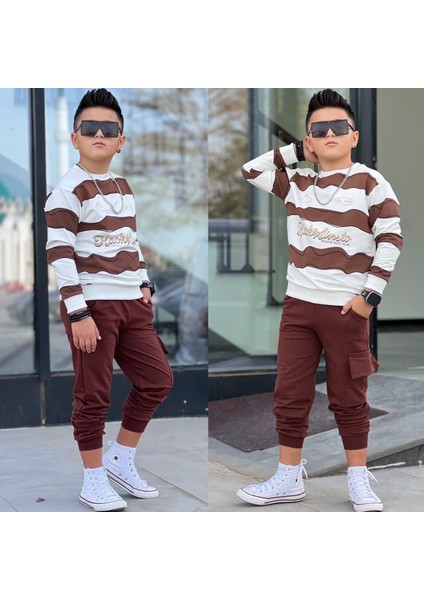 8/16 Yaş Erkek Çocuk Likralı Alt Üst Takım | Kışlık Çocuk Eşofman Takımı - Bayramlık