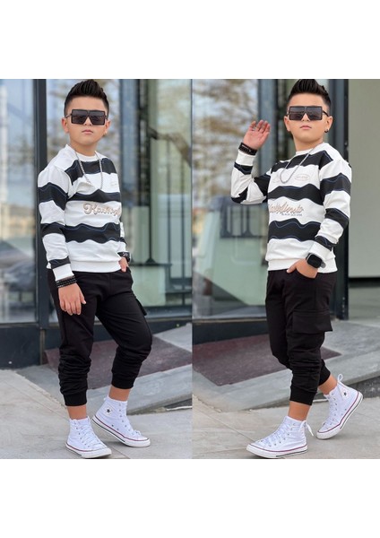 8/16 Yaş Erkek Çocuk Likralı Alt Üst Takım | Kışlık Çocuk Eşofman Takımı - Bayramlık