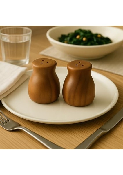 El Yapımı 2&apos;li Bambu ve Akasya Ağacı Tuzluk Karabiberlik Seti – Ahşap, Şık Sofra Sunumu Için Estetik ve Fonksiyonel Tasarım (Akasya Ağacı) fiyatları