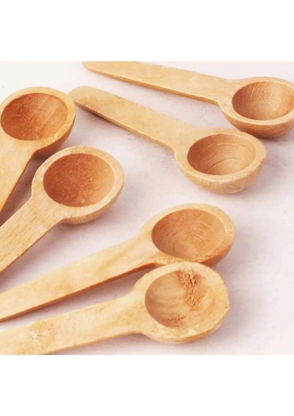 Kitchen 6&apos;lı Ahşap - Ölçek Kaşığı - Ahşap Kaşık 7 cm Ahşap