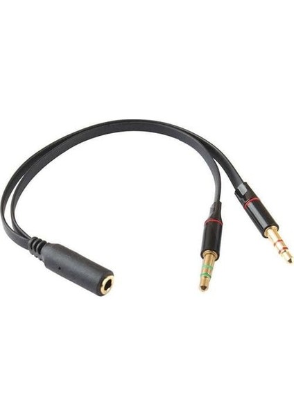 Aux To 2 Aux Kablo 3.5 mm Girişini 2 Aux A Çeviren Kablo Mikrofon ve Kulaklık Çevirici Aparat Aux Kulaklık Çoklayıcı No 193 modelleri
